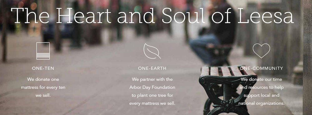 12. Leesa social responsibility ads