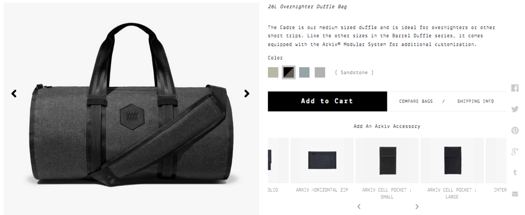 The Cadre 26 Duffle by Mission Workshop