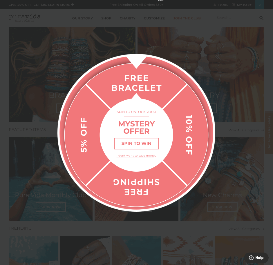Omnichannel offer on desktop