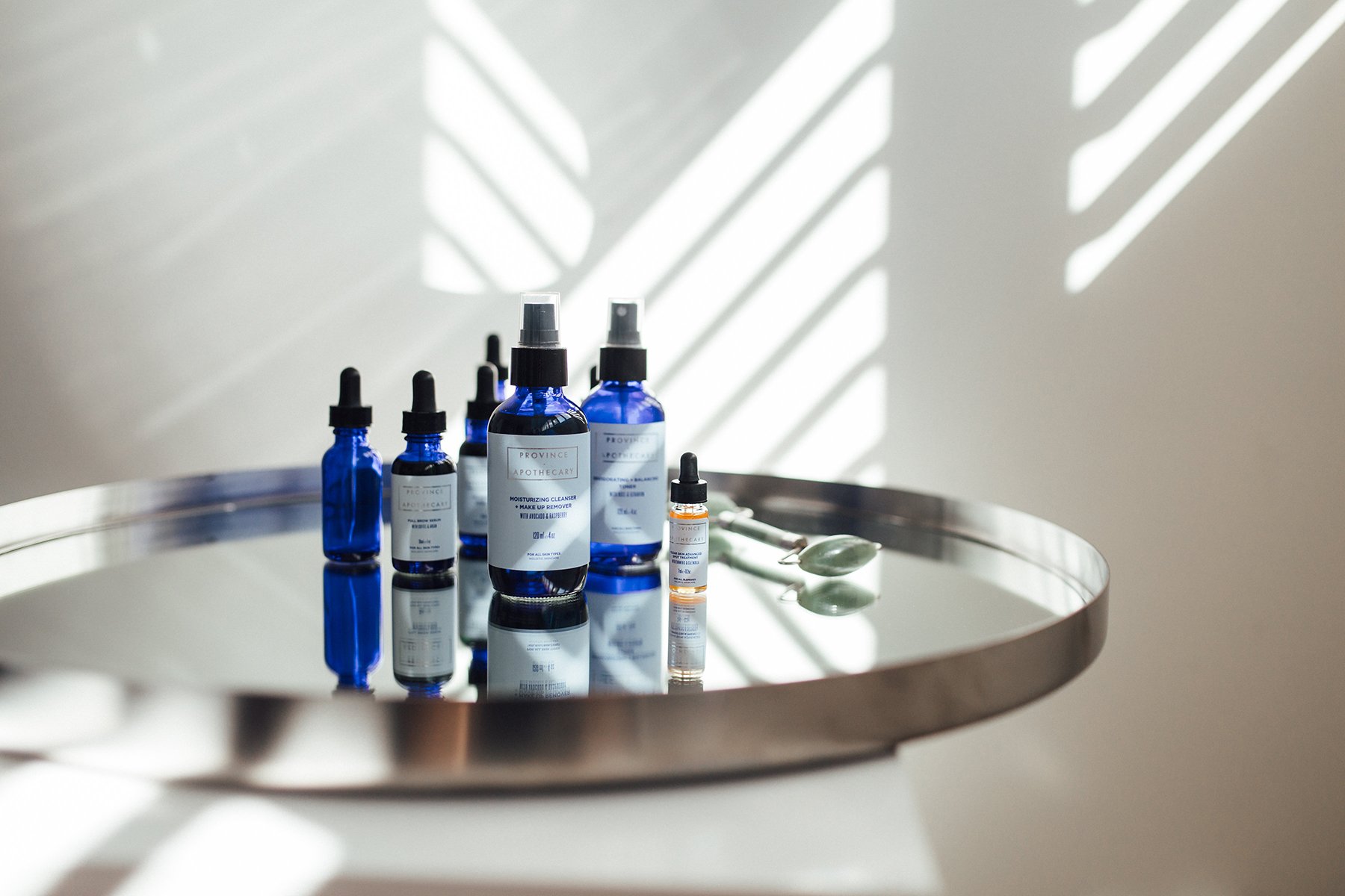 An array of skincare products from Province Apothecary.