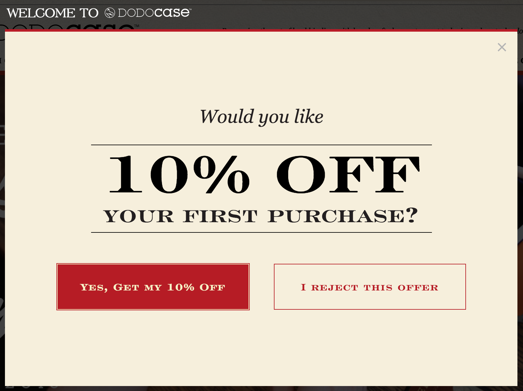 Modal discount.