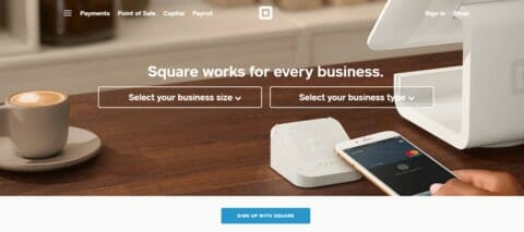 An example of a Square Space landing page.