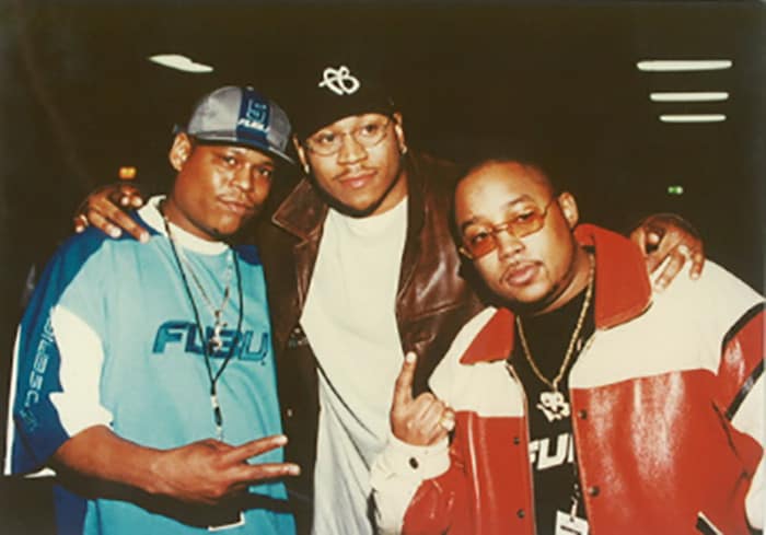 Daymond John founded FUBU with the help of celebrity endorsers like LL Cool J (center)