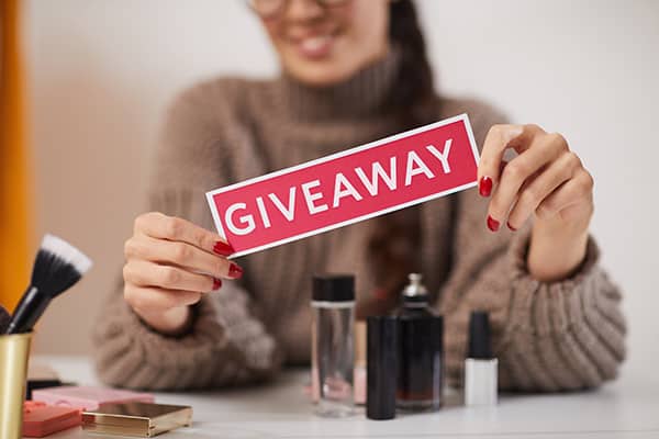 Influencers can be used for product giveaways