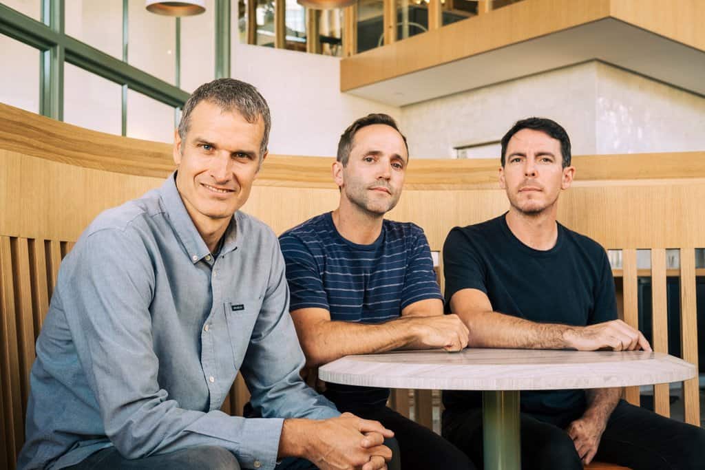 Mike Eyre (left), Ryan O’Donovan (center), and Colby Barr (right), the trio behind Verve Coffee. 