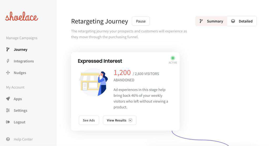 shoelace facebook retargeting app shopify