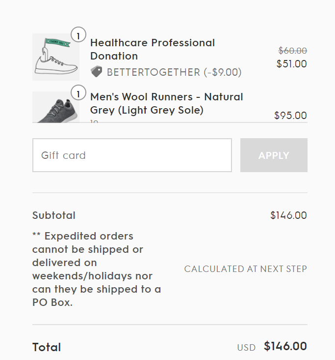 donation in checkout