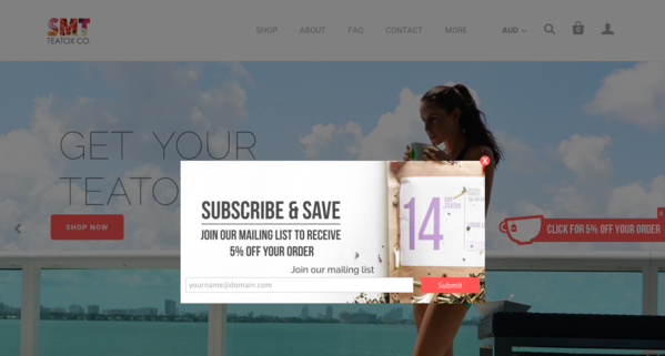 Skinnyme email opt-in
