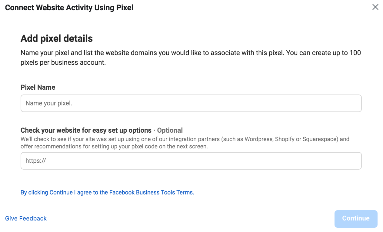 Add website conversion activity