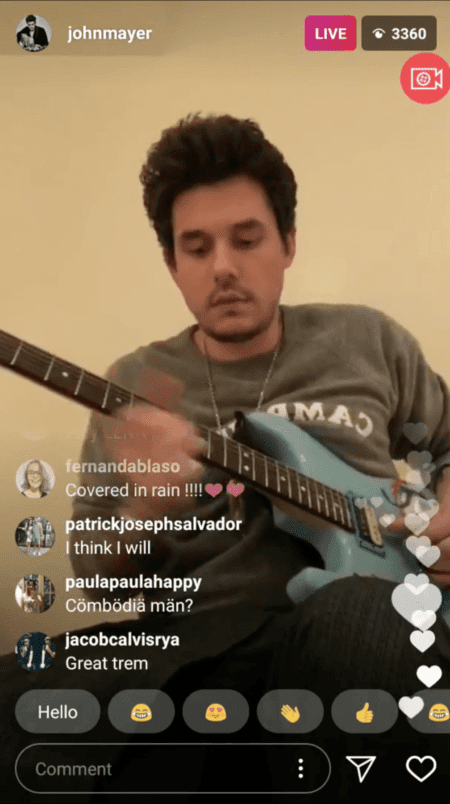 John Mayer Instagram Live