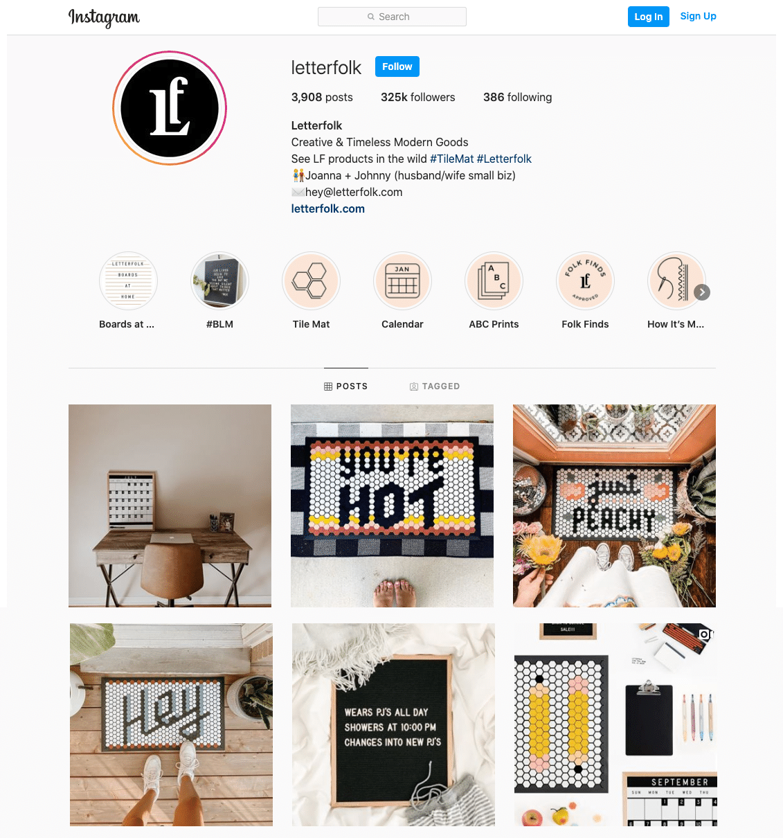 Letterfolk Instagram Profile
