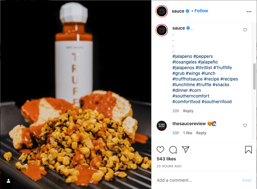 Sauce Instagram Post