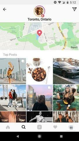 Instagram location feed