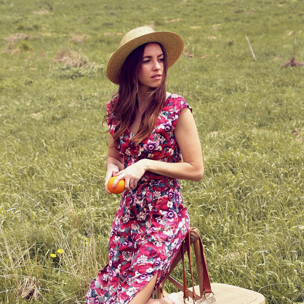 Yana Dales models one of TAMGA Designs’ sustainable pieces.