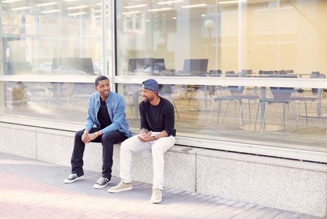 Childhood friends Rod Johnson (left) and Pernell Cezar are the founders of BLK & Bold.