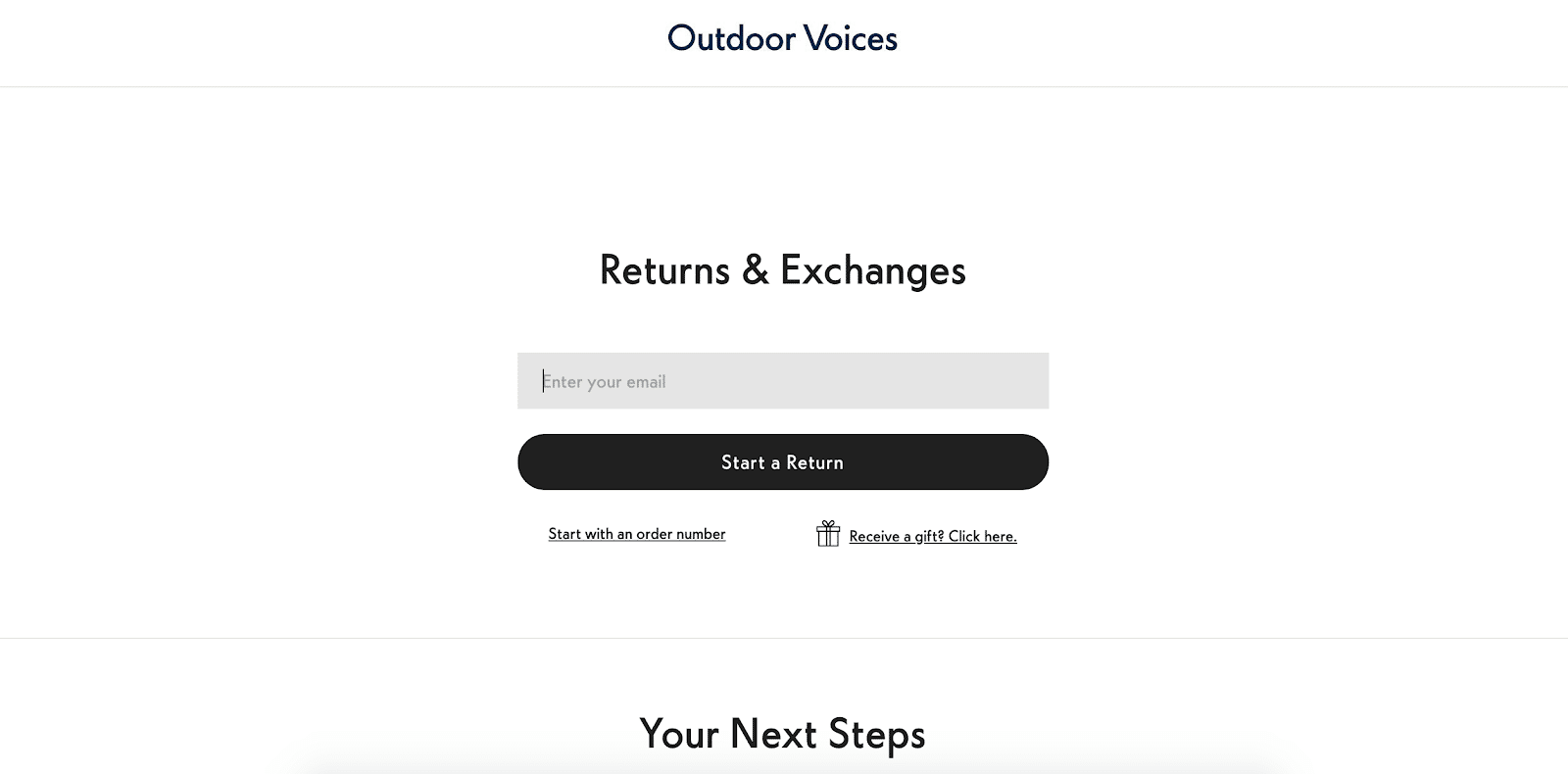 Outdoor Voices using Returnly