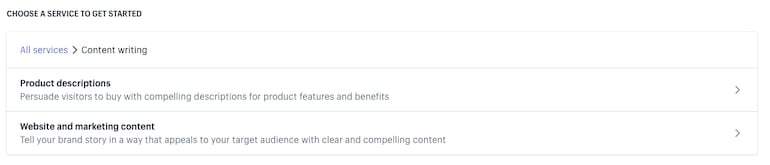 shopify experts marketplace: services