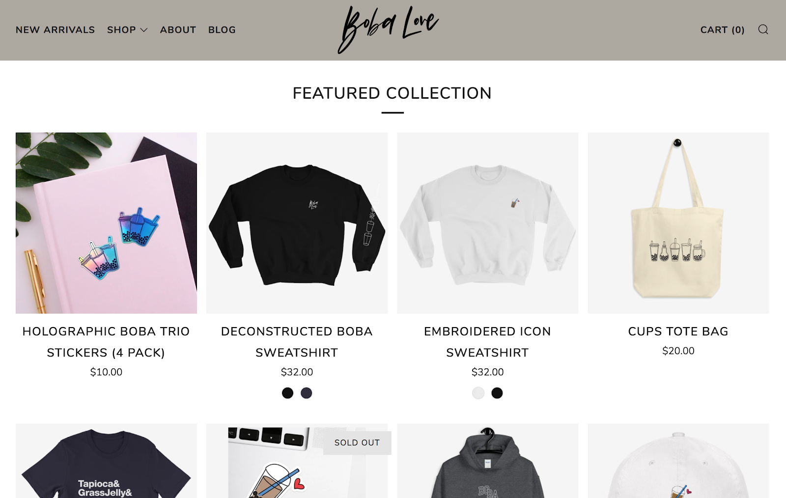 Boba Love dropshipping store