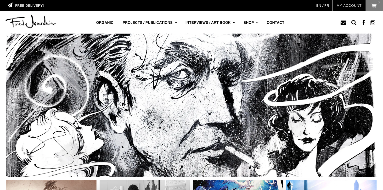 Fred Jourdain ecommerce site
