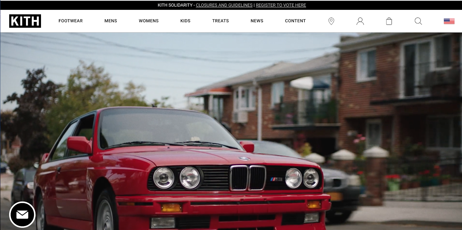 KITH ecommerce website example