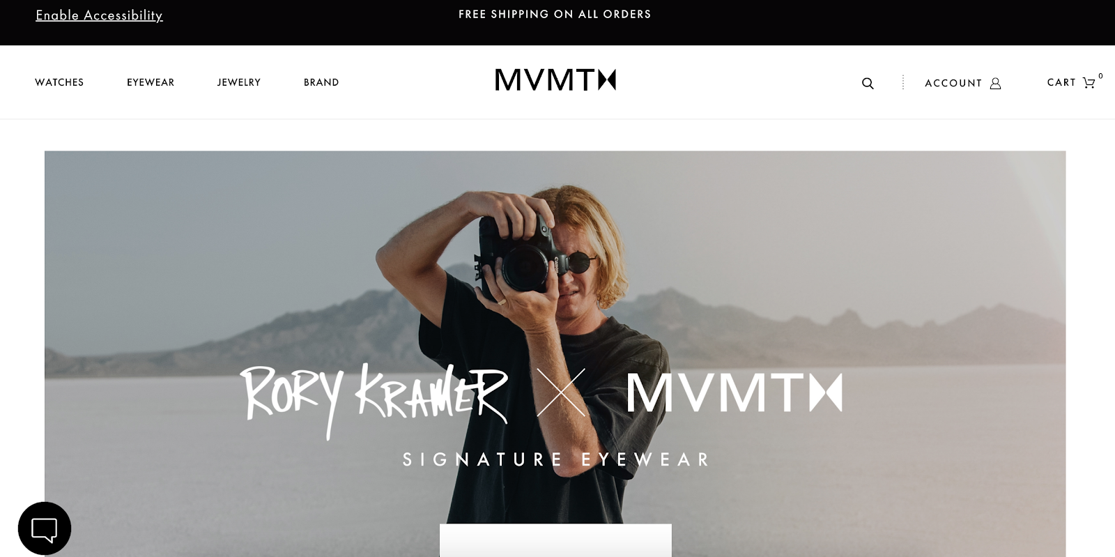 MVMT ecommerce site example