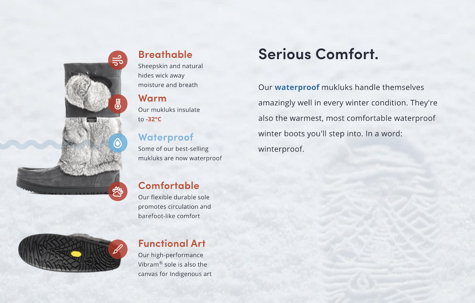 Manitobah Mukluks product page 2