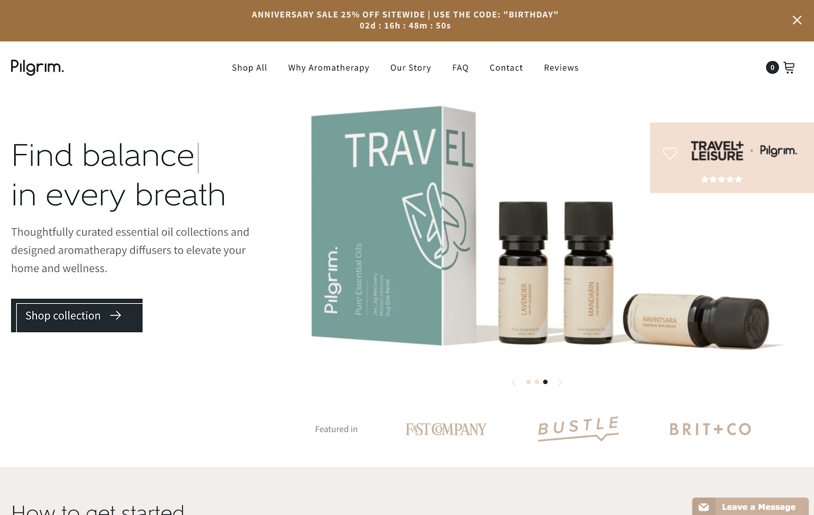 Pilgrim ecommerce site