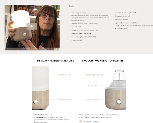 Video on Pilgrim product page