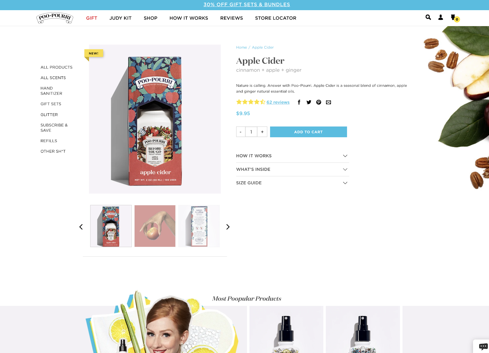 PooPurri product page example