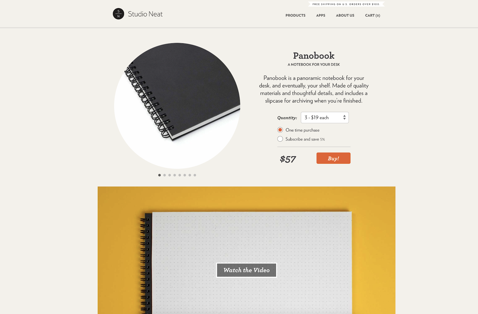 Studio neat product page