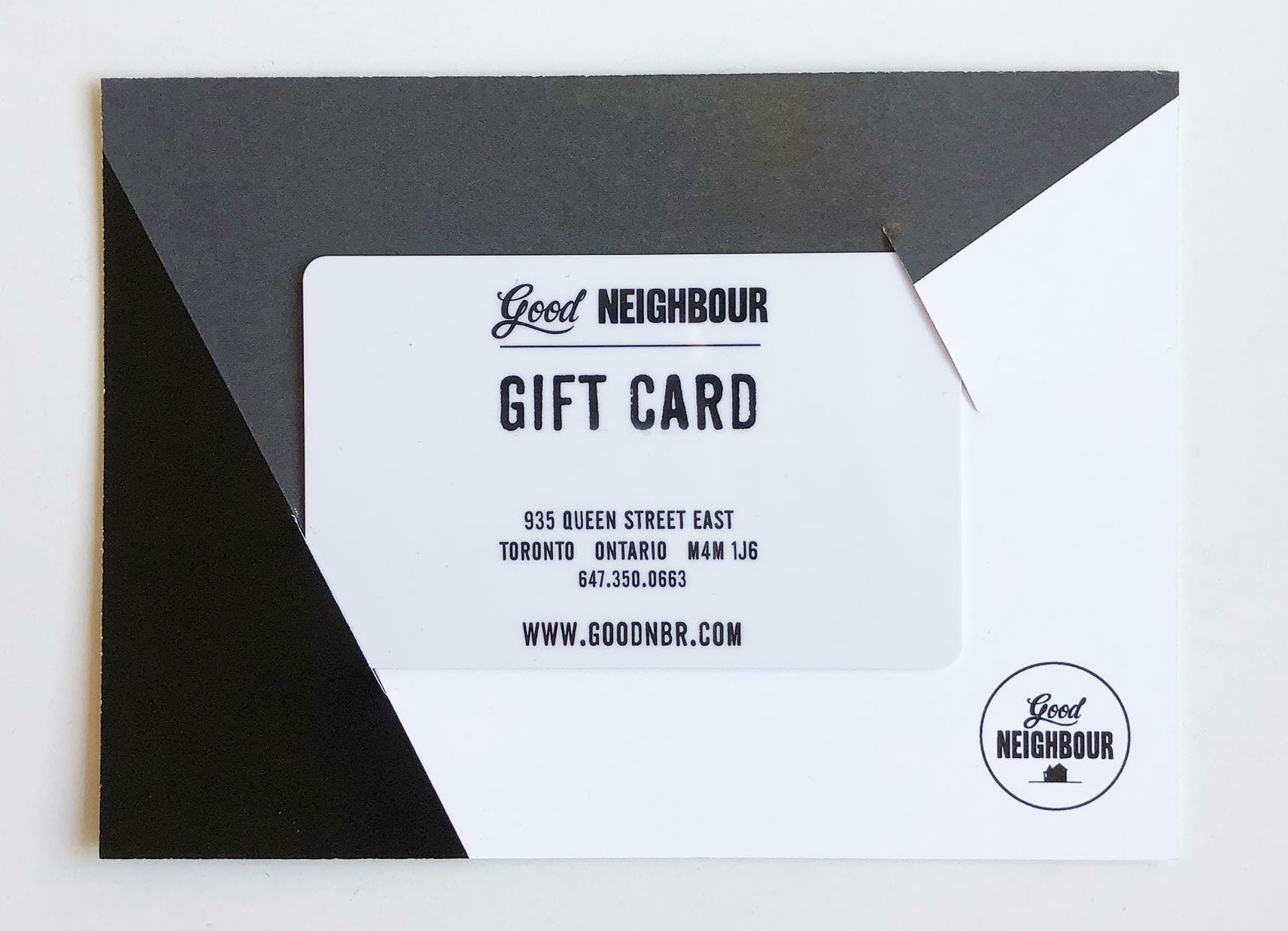 gift card in a cardboard sleeve
