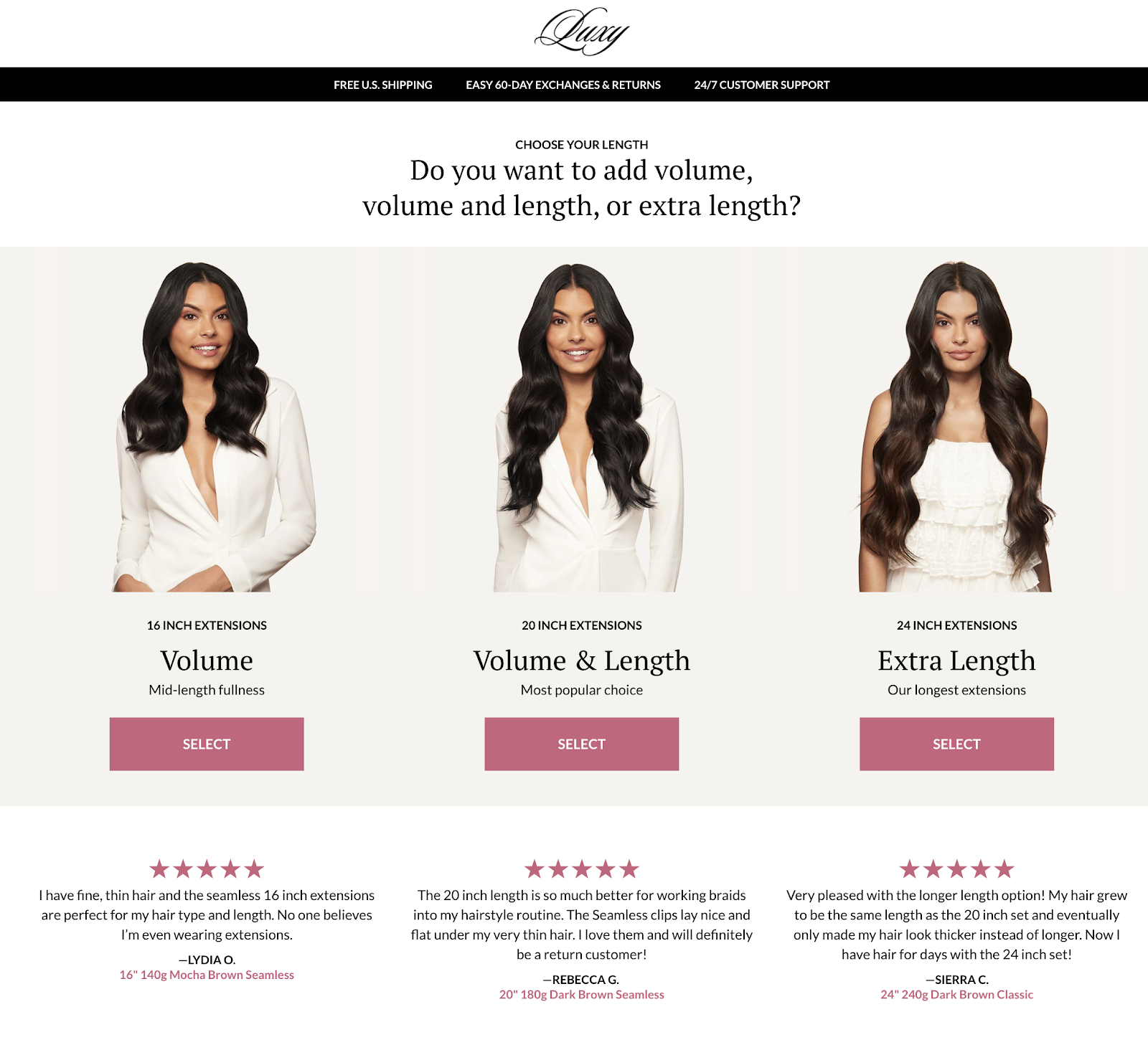 Luxy hair quiz