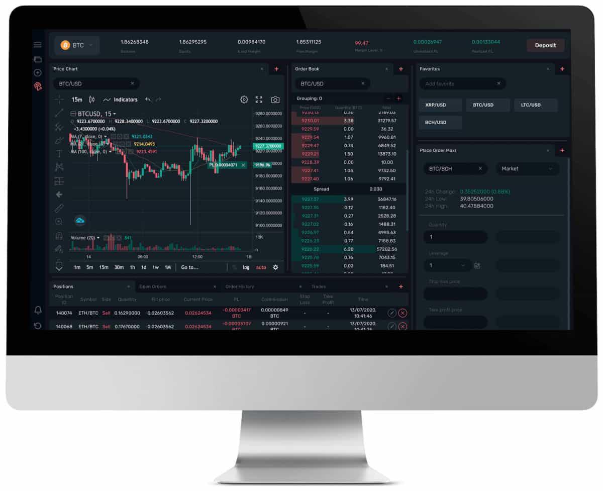 A computer screen displaying a trading dashboard.