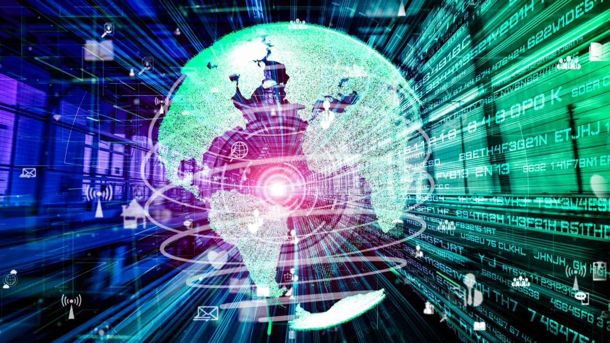 An image capturing the presence of a globe on a computer screen.