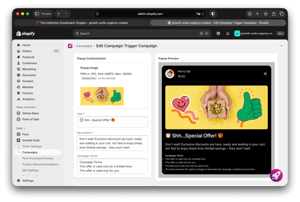 Growth Suite No Code Campaign Editor