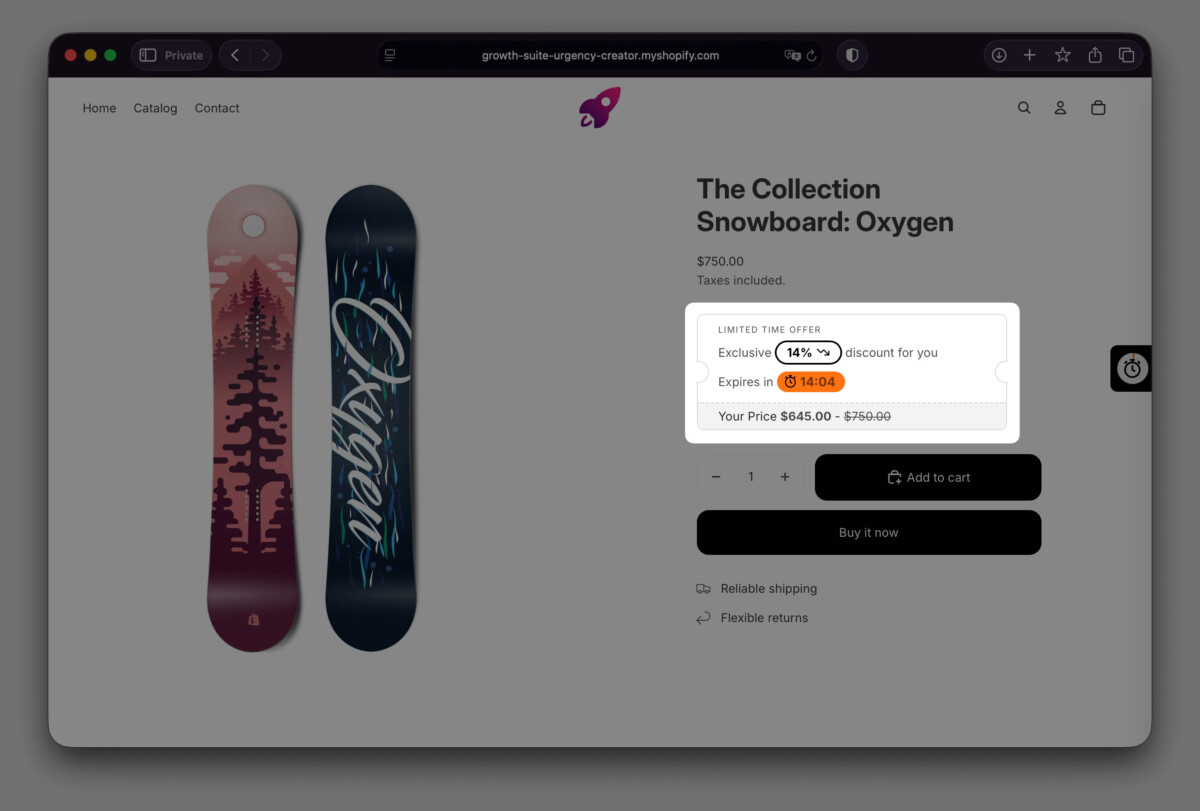Growth Suite Product Page Element