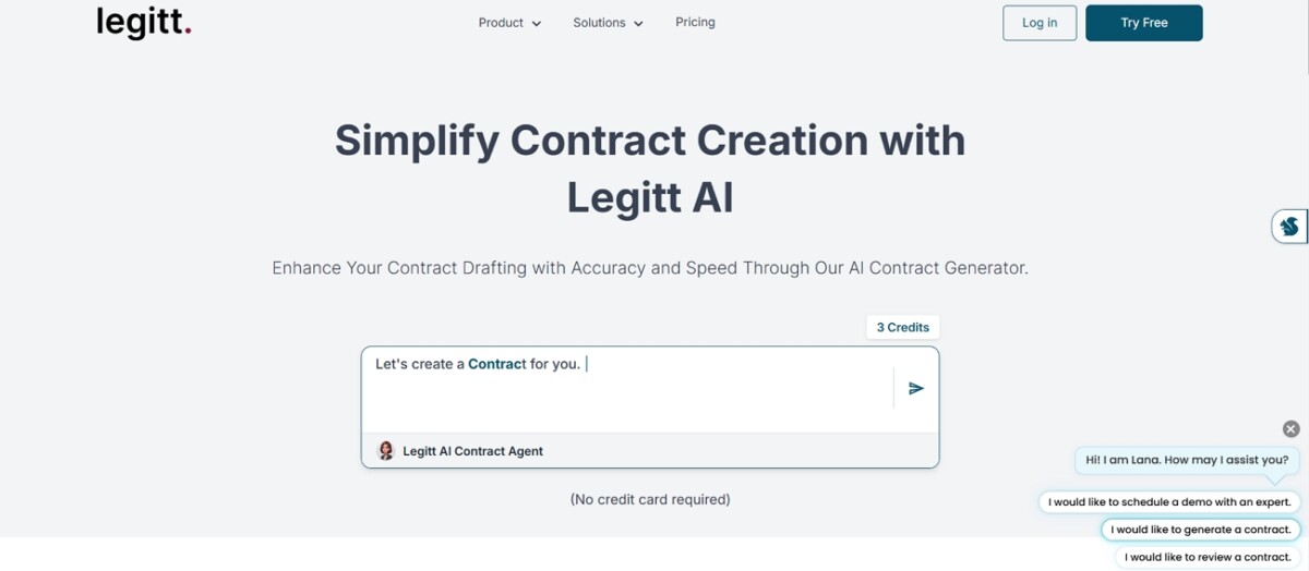 legitt ai contract creator tool