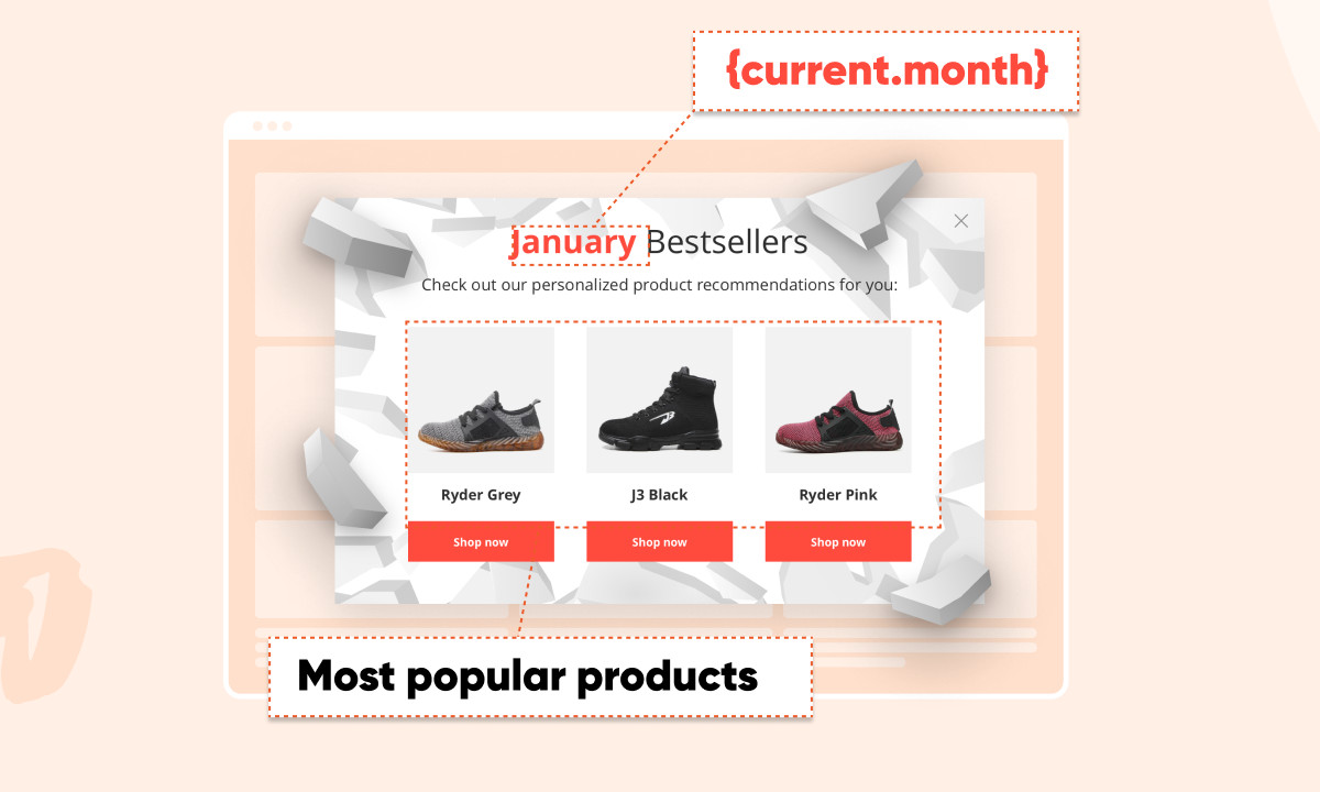 OptiMonk's product recommendation