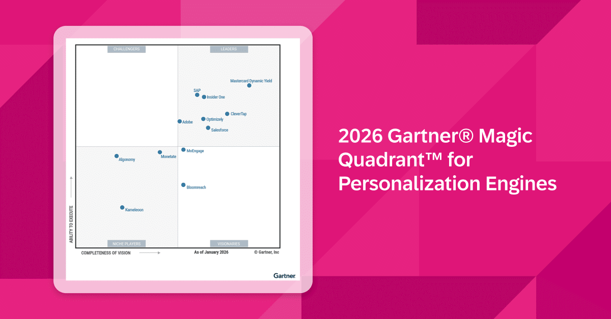 ce l'abbiamo fatta di nuovo: SAP riconosciuta come leader nel quadrante magico di Gartner del 2026 per i motori di personalizzazione