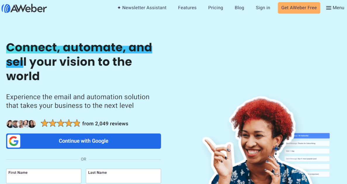 AWeber評測：2026年功能、定價及替代方案