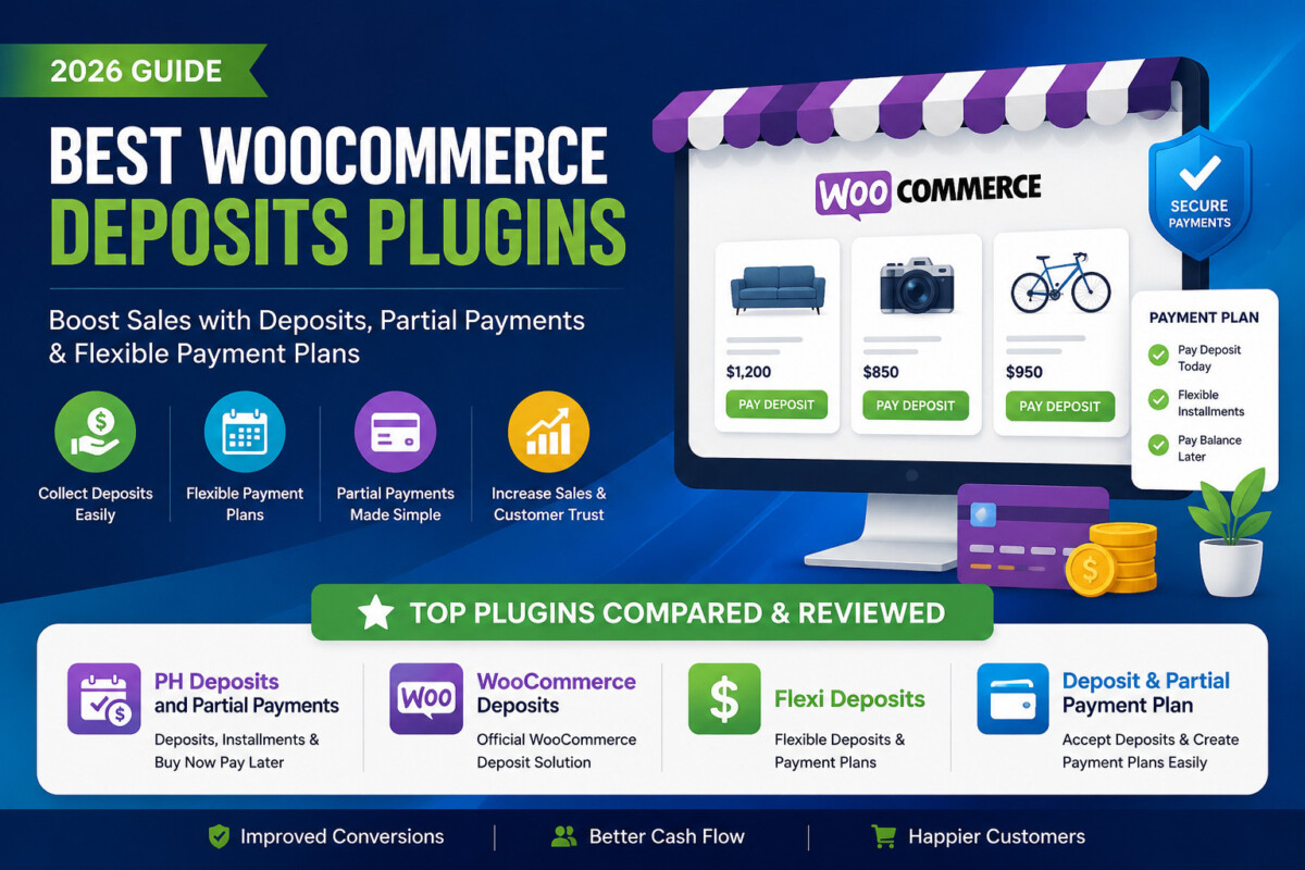 Best WooCommerce Deposits Plugins in 2026: Top Solutions for Deposits, Partial Payments & Payment Plans