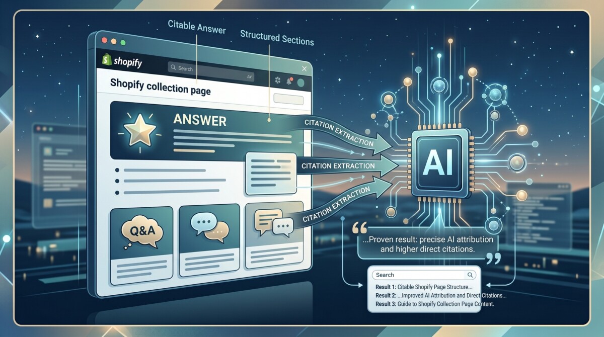 How to Structure Shopify Pages That AI Actually Cites (Not Just Ranks)