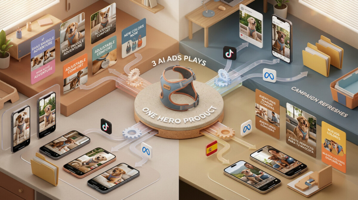 3 AI Ads Plays Small Brands Can Reuse When One Product Has To Feed Multiple Paid Social Drafts