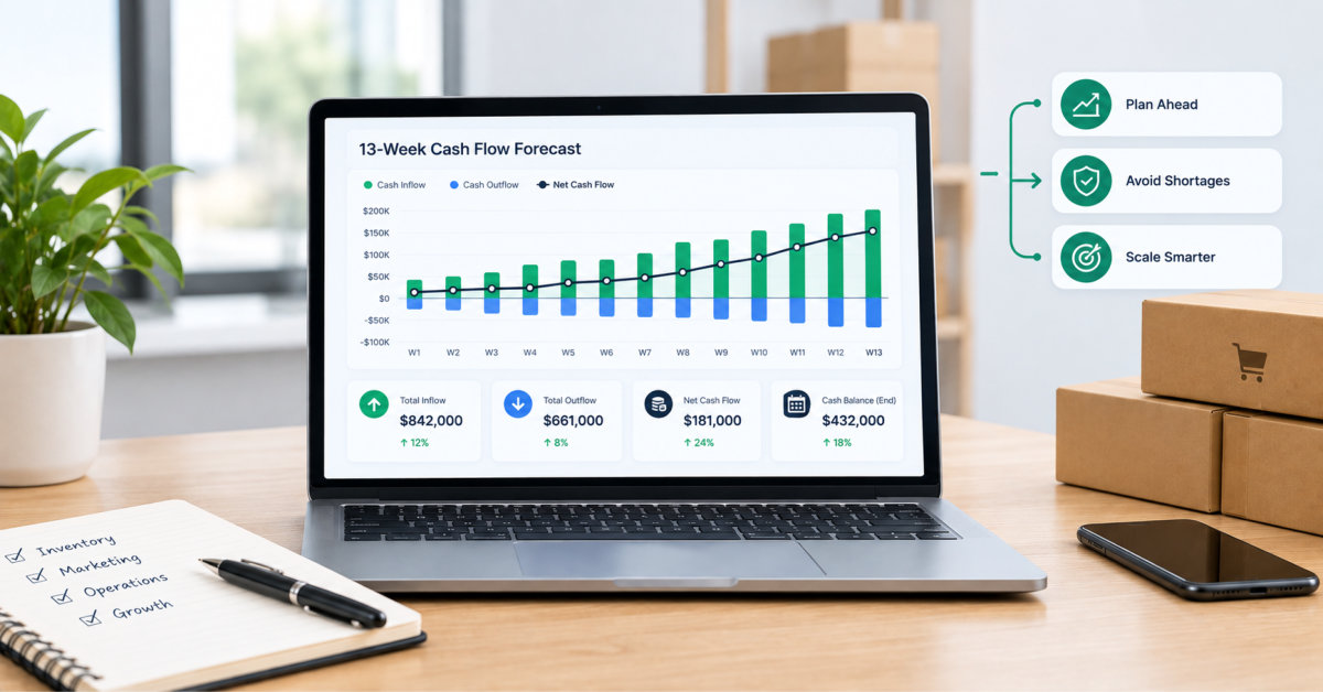 The 13-Week Cash-Flow Forecast Every Ecommerce Brand Should Build Before Scaling
