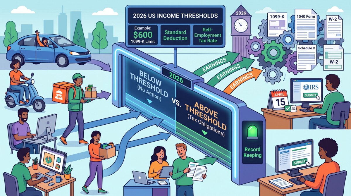 Side Hustle Taxes 2026: The US Threshold Nobody Watches For