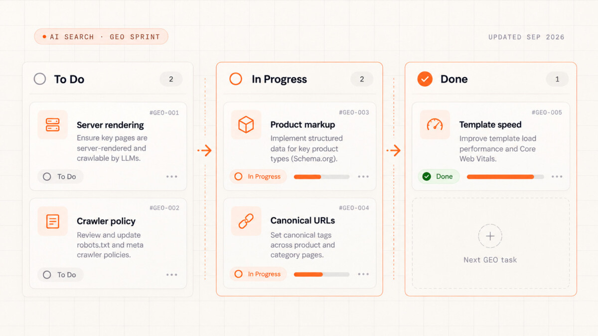 Generative Engine Optimization for Ecommerce Engineering Teams: What to Ship This Quarter